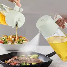 TheBought Glass Oil Sprayer And Dispenser Bottle For Kitchen,2 In 1 Olive Oil Sprayer And Dispenser,Oil Spray Bottle 500Ml For Cooking,Kitchen,Bbq, Air Fryer, Salad, Frying, Baking Oil Spray Bottle